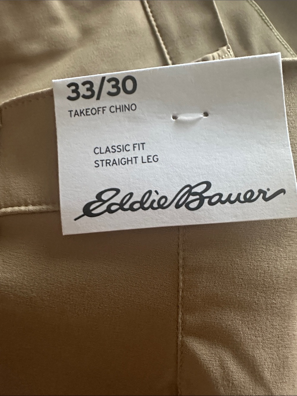 Eddie Bauer Men’s Takeoff Chino - Khaki/Tan